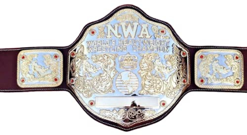 STANE NWA Big 24K Gold Zink Meisterschaftsgürtel Silber, Schwarz, Einheitsgröße