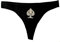 Queen of Spades QoS String Panty Spade mit Buchstabe Q, schwarz / silber, Small