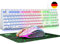 Tastiera da gioco bianca cablata con mouse layout tedesco QWERTZ tastiera cablata retroilluminazione LED RGB 2400 DPI 6 tasti mouse tastiera e mouse compatibili con PC PS5 PS4 Xbox