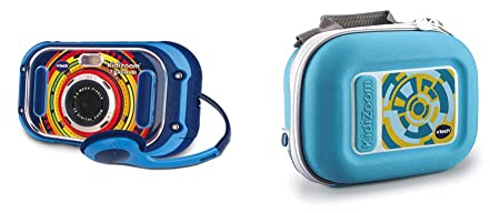 VTech KidiZoom Touch 5.0 – Kinderkamera mit Touchscreen, Selfie- und Videofunktion, Effekten, Spielen und vielem mehr – von 5-12 Jahren & KidiZoom Tragetasche - Vtech 417349 Kinderkamera, Mehrfarbig