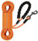 Reflektierend Schleppleine für Hunde, 5m/10m/20m Seil Hundeleine Trainingsleine Langes Ausbildungsleine für kleine, mittelgroße Hunde, Schwarz (Orange-0.8cm, 10m)