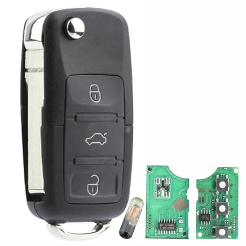 Porte-clés 3 boutons 433 MHz pour Seat MK5 Golf Key Fob Seat Leon Key Fob VW Octavia VW Touran Caddy Jetta Key pour VW Scirocco Tiguan ID48Chip 1K0959753G