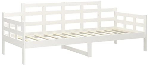 Tidyard Tagesbett Sofa Bett Gästebett Bettrahmen Schlafsofas Bettsofa Bettgestell Bettcouch Schlafcouch Bettsofa Polstersofa Loungesofa Sofabett 90 x 200 cm (B x L),Massives Kiefernholz, Sperrholz