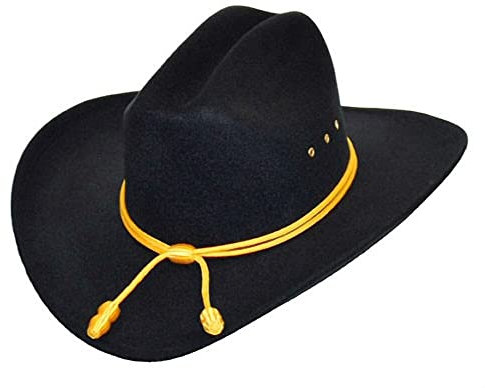 Generisch Kavalleriehut Westernhut Hut schwarz mit Kavallerie - Hutband Cattleman (as3, Alpha, s, m)