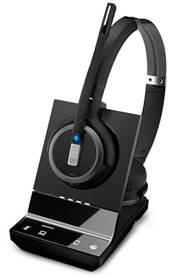 EPOS Impact SDW 5063T EU/UK/AUS - Drahtloses DECT-Headset, Optimiert für UC und Microsoft Teams, Dreifache Konnektivität