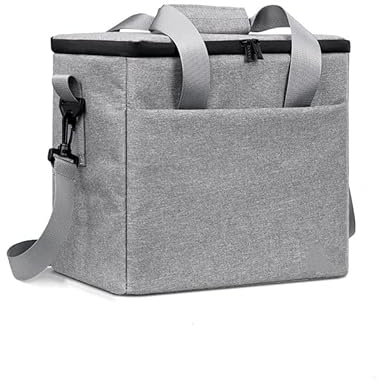Wasserdichte kratzfeste Tragetasche für Jackery 500W1800W Power Station für Ecoflow Pro 600W mit Taschen, Aufbewahrungskabel und Zubehör (Grau)