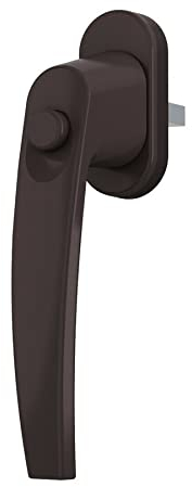 ToniTec Fenstergriff LENA II Druckknopf mit 35 mm Stift inkl.Schrauben Braun