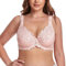 Ayigedu UK Women's Underwire Bra Lace Non Padded Plus Size Full Coverage Minimizer Bras 32-DD Pink
