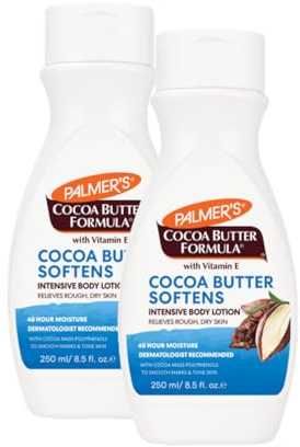 Palmer's Cocoa Butter Formula With Vitamin E Softens, Smoothes & Relieves Dry Skin 48 Hour Moisture, Smoothes Marks, Tone Skin 250ml (2 Pack)