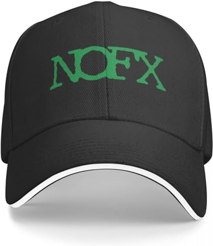 Baseballkappe Hip Hop Sonnenhut Grün NOFX Logo Baseballkappe Luxushut Hut Mann für Die Sonnenhüte Baseballkappe Hut für Mädchen Herren