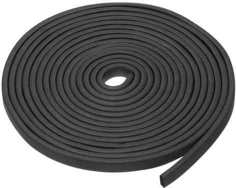 PATIKIL 16.4Ft Foam Rubber Strip, 10mm Wide 5mm Thick EPDM Sealing Strip for DIY Gasket Sealing Door Window Insulation, Black