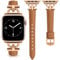 mxiixnai Leather Strap Compatible with Apple Watch Straps 41mm 40mm 42mm 38mm Women, Slim Thin Leather Replacement Strap for iWatch Bands Series 10 9 8 7 6 5 4 3 2 1 SE,Brown/Rose Gold