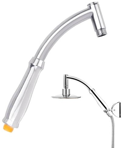 Shower Handheld Extension Arm Universal Connection Showerhead Extender Showerhead Extender Set Adjustable Shower Arm Shower Extender Replacement Shower Head ExtenderSmooth and Super Bright
