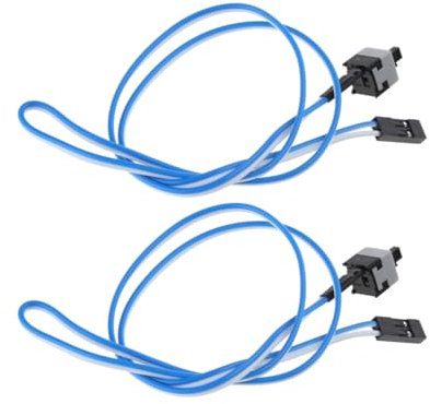xbiez 2 PCS PC Motherboard Cable Power Supply I/O Reset Button Switch Line Replacement Desktop Computer Chassis Power Lines