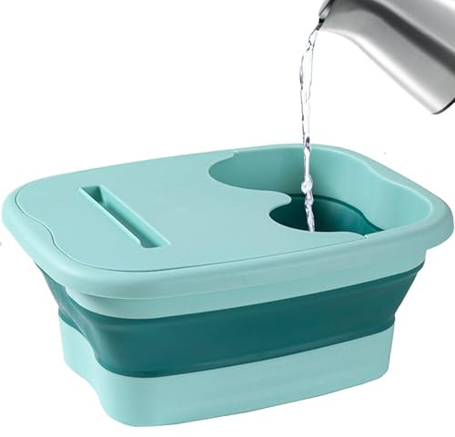 Foot Soak Basin, Compact Spa Tray, Relaxation Foot Tub, Foldable Foot Bath, Kids Spa Tray, Foot Massage Tub, Pool Entry Tray for Women, Kid, Men, Senior Pool Entry Pool Accessories