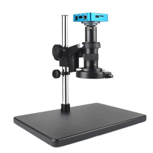 LZHSWM Full HD 1080P Digital Microscope Video Microscope HDMI USB Camera 300X Lens Magnifier TF Card For Phone Storage Welding Repai(Standard bracket,300X)