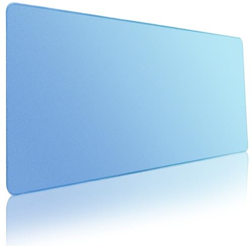Niviy Tapis de Souris Gamer 900X400mm avec Bord Cousu Tapis de Bureau Tapis de Souris XXL de Jeu Durable Antidérapant Dégradé Bleu