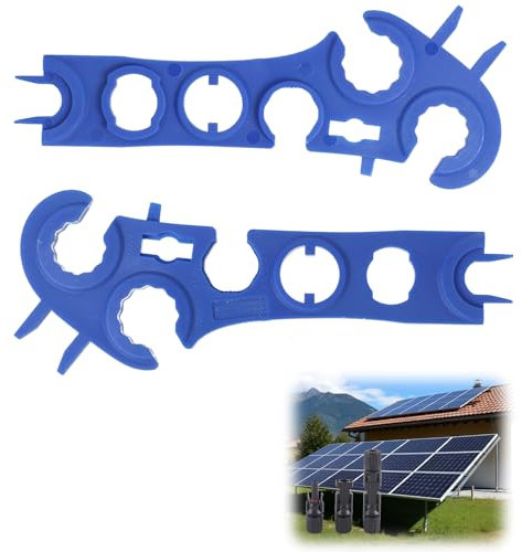 1 Paar Solar Schraubenschlüssel, 8-in-1 Solar Disconnect Schraubenschlüssel für Alle Modelle Solar Stecker, MC4 Stecker Werkzeug für Solarstecker Wartung
