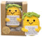 Mutzauber- Happy Strickfigur – Pocket Hug Handgestrickte Figur Glücksfigur in exklusiver Geschenkbox | Motivationsgeschenk Freundin Frauen & Glücksbringer für Prüfungen, Mutmacher (Ananas)
