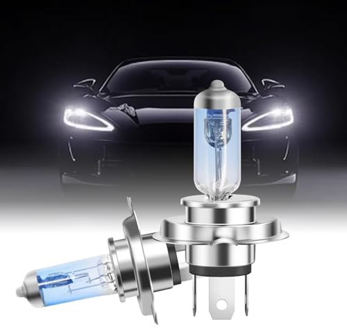 NUROTA H4 Halogen Scheinwerferlampe 12V 60/55W,2700K Warmweiß, Perfekte Passform für Autoscheinwerfer, 2 Stück