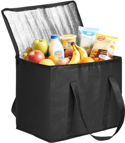 30L Large Cool Bag – Insulated Cooler Bag for Picnic, Camping, Lunch & Food Delivery, Foldable Thermal Bag for Shopping & Travel