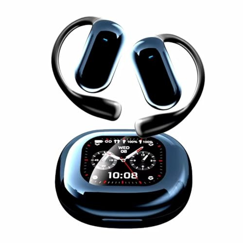 UNVO Q16S Pro Wireless Bluetooth Earbuds with 70 Hour Bluetooth 5.4 Sports, Open wear, Wireless Smart Touch Screen, Ear Cup Earbuds with Ear Hooks, IPX5 Waterproof