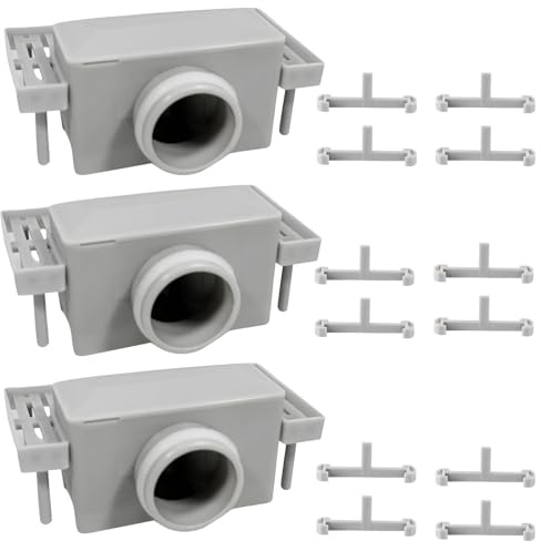 3 Stück Duschrinne Siphon mit Geruchsstop Haarsieb Set, Siphon Dichtung mit 6 Kunststoffschnalle SiphonDusche für Ablauf Duschablauf, Bodenabfluss Wasserabfluss Haarfänger Dusche