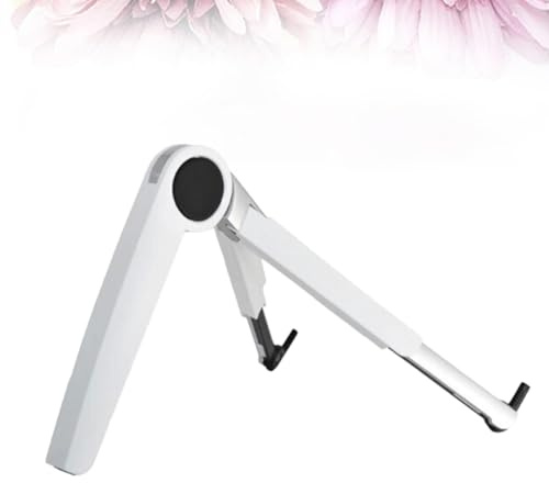 HOMOCONO Support Pliable pour Ordinateur Portable Rack Triangulaire Réglable Lecture en Alliage D'aluminium Blanc Fonction de Refroidissement
