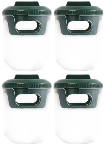 Pineeseatile Trappola per lumache 4 Pezzi, Raccoglitore per lumache in plastica Trasparente con Contenitore per Esche con Coperchio Verde Scuro per Giardino, 3, 54x5, 12 Pollici, Esca