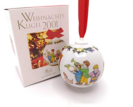 Hutschenreuther Porzellankugel Weihnachtskugel 2001 OVP -