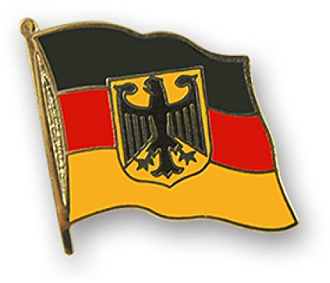 Flaggen-Pin vergoldet : Deutschland mit Adler