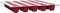 Crealys 513107 Moule à Cannelés Silicone, Rouge