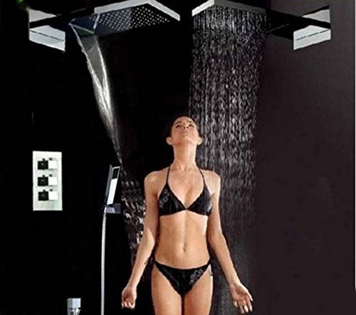 Gowe chrom Badezimmer Thermostat Ventil Dusche Wasserhahn-Mount Dusche Head