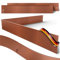Rasenkante Metall -5,7m Verlegelänge - Garten Beeteinfassung Metall 13,5cm hoch - Stabile Beetbegrenzung Metall feuerverzinkt -5er Set Metall Rasenkante je 1,2m Länge -Verformbar & Ultraleicht, braun