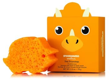 SPONGELLÉ BRILLIANT TUBEROSE SHIMMER LOOFAH PAD - WHITE WITH SHIMMER