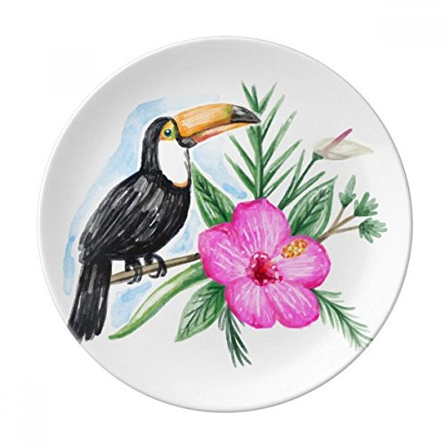 Ramphastos Toco Tropical Bird décoratifs en porcelaine Assiette à dessert 20,3 cm dîner Maison Cadeau
