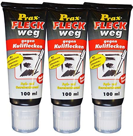 3 x Prax FLECK weg gegen Kuliflecken 100ml, Fleckentferner, Reinigungsmittel