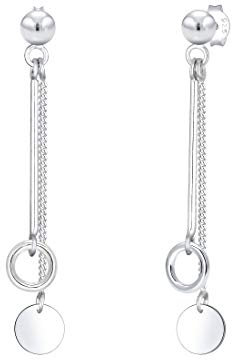 Elli Ohrringe Damen Ohrhänger Kette Kreis Stab Geo Basic in 925 Sterling Silber