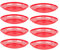 Cestino Frutta Cucina 32 Pezzi, Cestino Pane Da Tavola in Plastica, Perfetto Per Patatine Fritte, Hamburger, Snack, Rosso