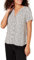 Amazon Essentials Women's Relaxed-Fit Short-Sleeved Woven Blouse, Mini Leopard, XXL