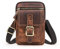 CONTACTS Echtes Leder Herren Kleine Messenger Taillentasche Gürteltasche Telefon Brieftasche Geldbörsenhalter für Sportcamping Wanderreisen (Dunkel braun)