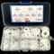 Greluma 500 Piezas M2 M2.5 M3 M4 M5 M6 M8 M10 Arandela de plástico Nylon Juego de surtido de tornillos de arandela plana, Blanco