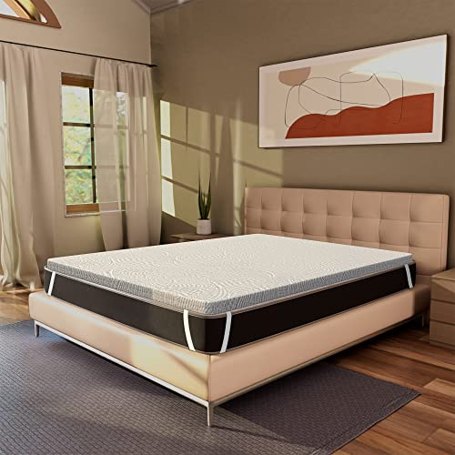 Topper aus Memory Foam 170x190 - Höhe 7 cm, Abnehmbar, Medizinprodukt, Druckzonen. | One