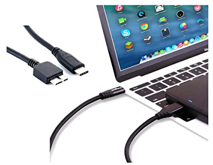 Câble de disque dur USB C, câble micro B vers type C, compatible avec USB 3.0 externe SSD HDD WD Element, Seagate Expansion/Backup Plus, Toshiba.