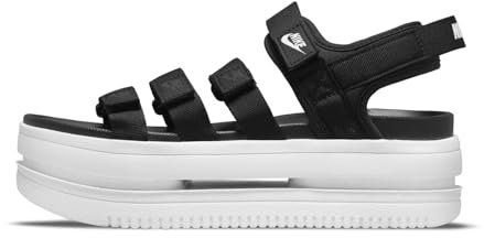 NIKE W Icon Classic Sandal, Sneaker Mujer, Black/White-White, 38 EU
