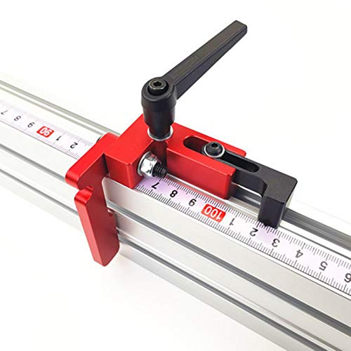 Joyivike 75 Typ T-Nut Aluminium, T-Schienen Mit Limiter, Holzbearbeitung Backer Tischkreissäge Für Holzarbeiten Werkbank, T Slot Gehrungs Gleis Limiting Stopper Für Holzbearbeitung Werkzeug