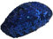 JK Home Pailletten-Barettmütze, glitzernd, glänzende Beanie-Mütze für Damen, Mädchen, Halloween, Festival, Party, Club, lustiges Kostüm, Stretch, Meerjungfrauen-Tanzmütze, blau, Einheitsgröße