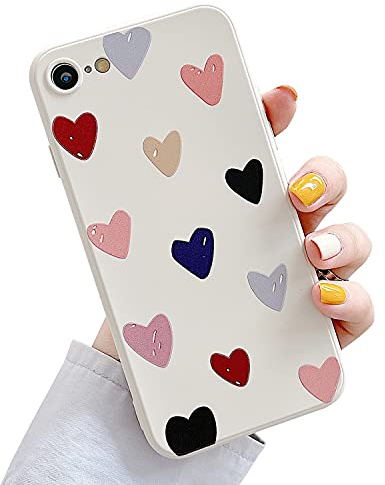 ZTUOK Kompatibel mit iPhone 6/6s Hülle für Frauen und Mädchen, süßes Herzmuster, schlank, dünn, weich, TPU, stoßfest, Silikon-Schutzhülle für iPhone 6/6s 4.7" (Herzen)