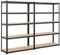 Abician Étagère Charge Lourde 875kg Étagère de Garage Rangement 5 Niveau Réglables Cadre en Métal 180 x 240 x 45cm Noir