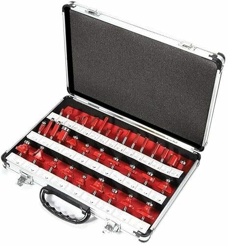 Kit da 35 Frese per Legno Gambo 8mm per Fresatrice a Pantografo Frese per Scanalature Legno Frese per Lavorazione Legno Frese per Bordi Cornici (Kit da 35 pezzi Gambo 8mm)